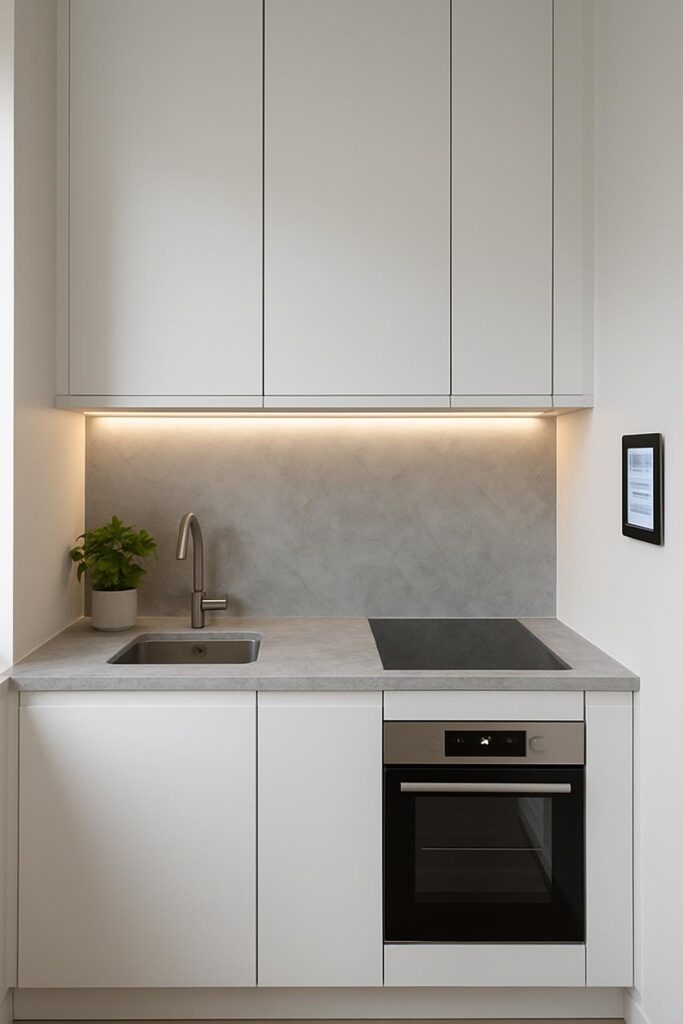 Smart LED Lighting in a Compact Kitchen