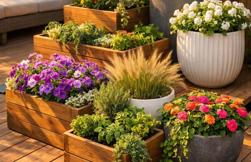 Creative Deck Planter Garden Makeover