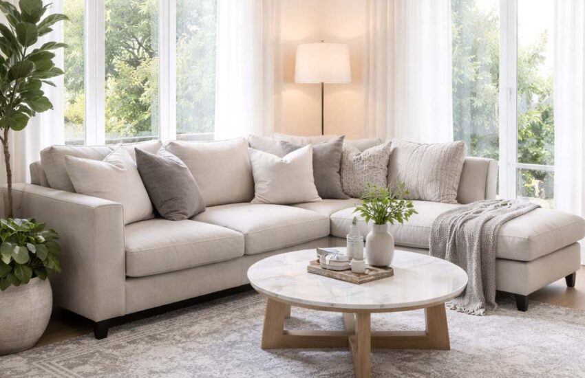 White and Gray Living Room Color Combination