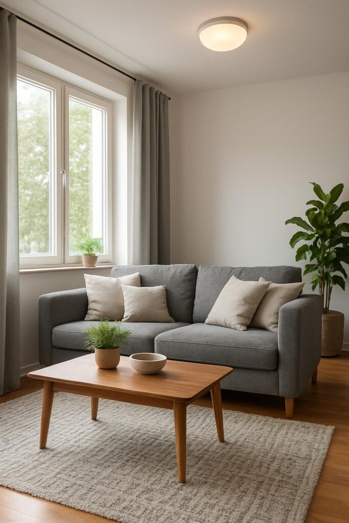Cozy White and Gray Living Room Style