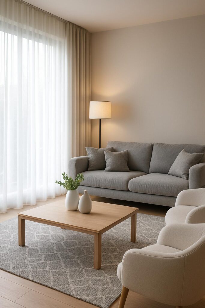 Modern White and Gray Living Room Decor