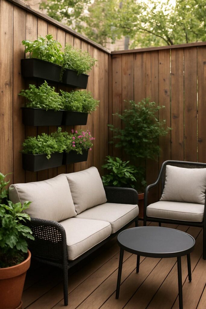 Small Deck Vertical Garden Oasis